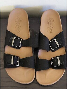 Skechers black Luxe Foam "Granola" sandals | Size 8